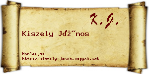 Kiszely János névjegykártya